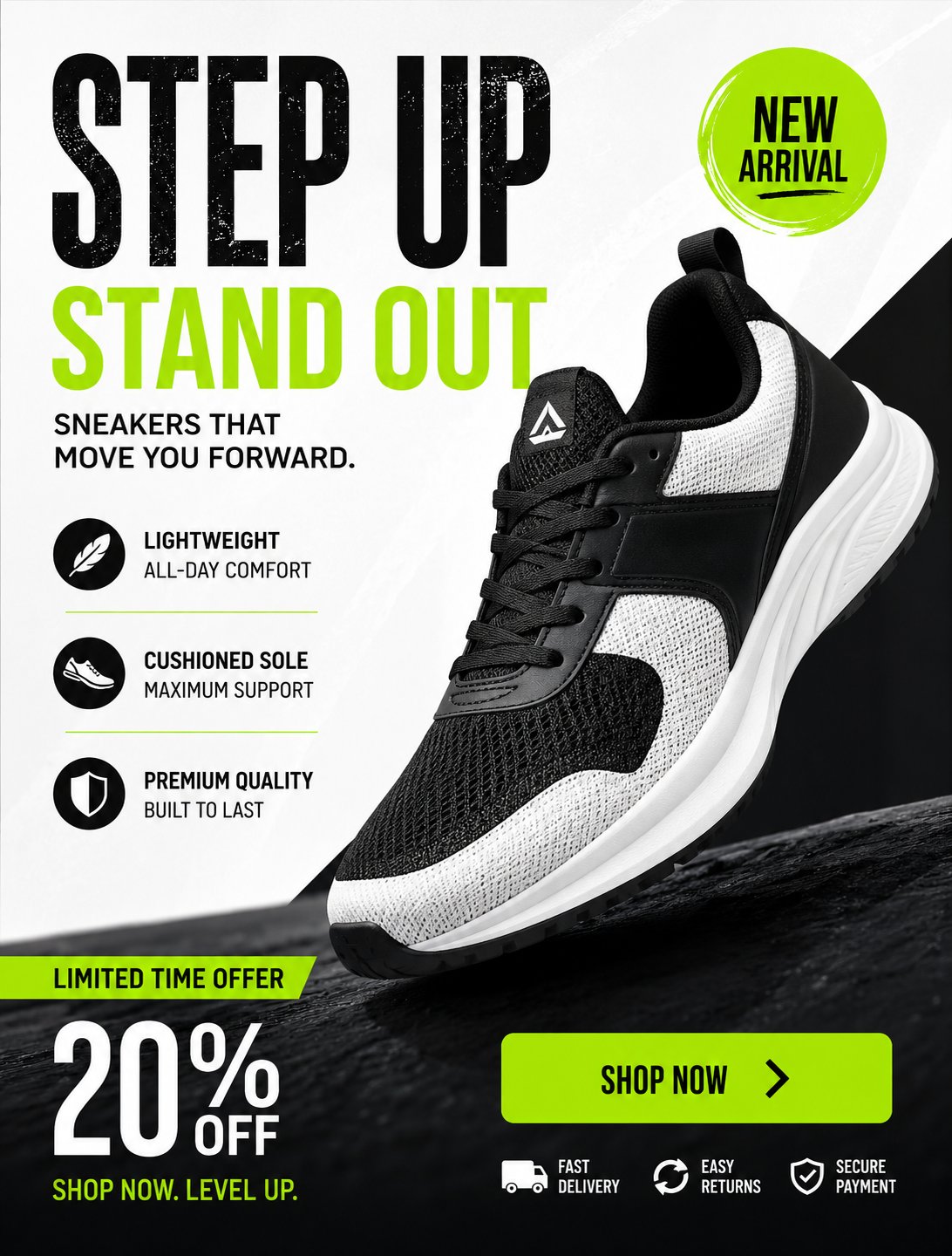 DTC sneaker ad being analyzed by briefOS
